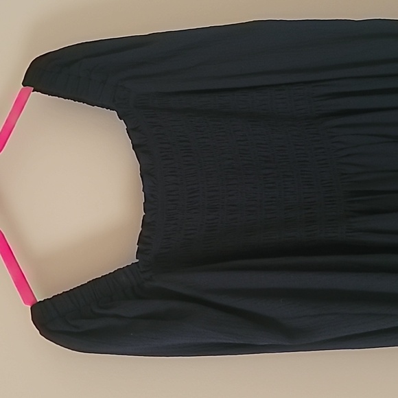 Calvin Klein Navy Shirred Square neck Midi Dress - Picture 1 of 4